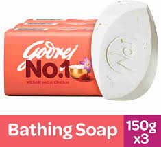 Godrej No.1 Kesar and Milk Cream Bath Soap 150 GM